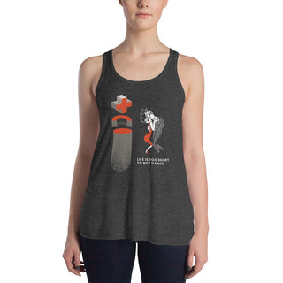 Life is too short to not dance Women's Flowy Racerback Tank - Tango Boutique