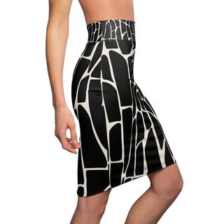Marble Women's Pencil Skirt (AOP) - Tango Boutique