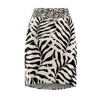 Monochrome Palms Women's Pencil Skirt (AOP) - Tango Boutique