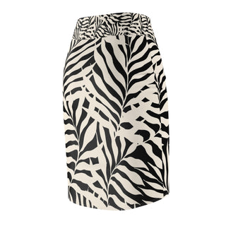 Monochrome Palms Women's Pencil Skirt (AOP) - Tango Boutique