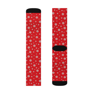 Red & Pink Polka Dots Socks - Tango Boutique