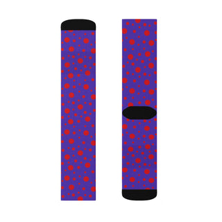 Red & Purple Polka Dots Pattern Socks - Tango Boutique
