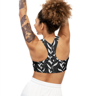Shapes of Leaves Seamless Sports Bra - Tango Boutique