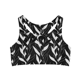 Shapes of Leaves Seamless Sports Bra - Tango Boutique