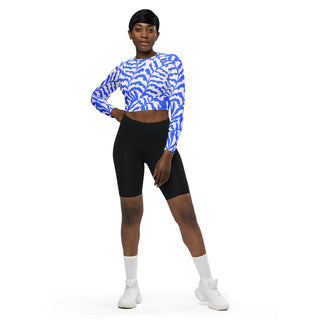 Blue Matisse Recycled long-sleeve crop top - Tango Boutique