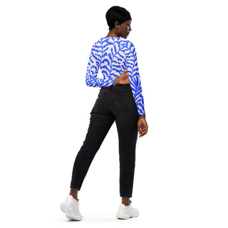 Blue Matisse Recycled long-sleeve crop top - Tango Boutique