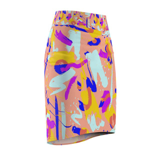 Colorful Paint Women's Pencil Skirt (AOP) - Tango Boutique