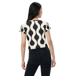 Drop All-Over Print Crop Tee - Tango Boutique