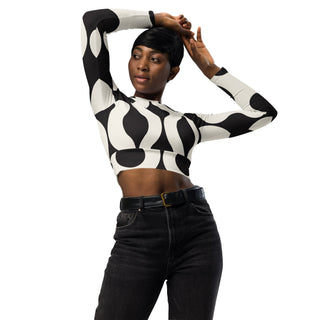 Drops Recycled long-sleeve crop top - Tango Boutique