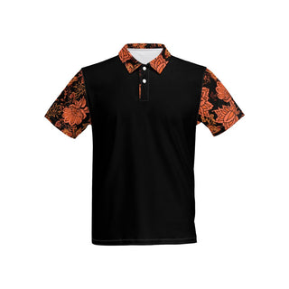 Fire Flowers Men’s Slim Fit Short-Sleeve Polo Shirt-Heavyweight 225g - Tango Boutique