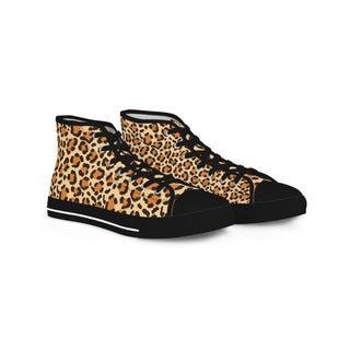 Leopard Men's High Top Sneakers - Tango Boutique