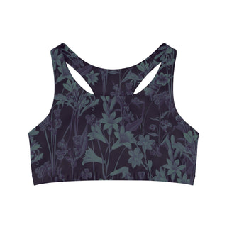 Lilies at Night Seamless Sports Bra - Tango Boutique