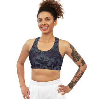 Lilies at Night Seamless Sports Bra - Tango Boutique