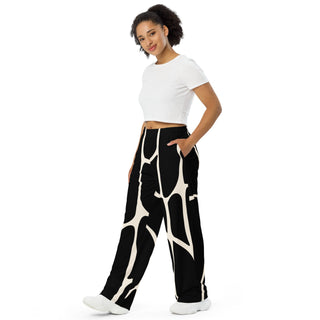Marble All-over print unisex wide-leg pants - Tango Boutique