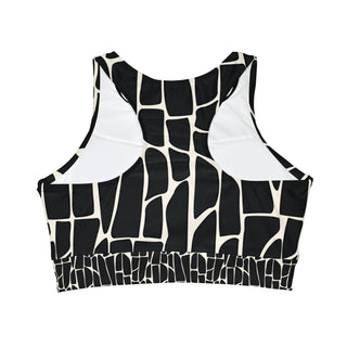 Marble High Neck Crop Bikini Top (AOP) - Tango Boutique