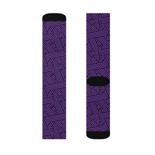 Purple Striped A Pattern Socks - Tango Boutique