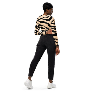Tigress Recycled long-sleeve crop top - Tango Boutique
