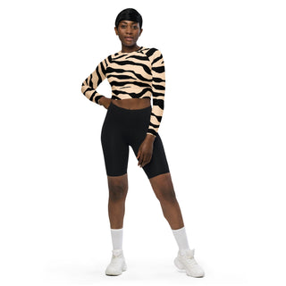 Tigress Recycled long-sleeve crop top - Tango Boutique