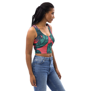 Tropical Tree Pattern Crop Top - Tango Boutique